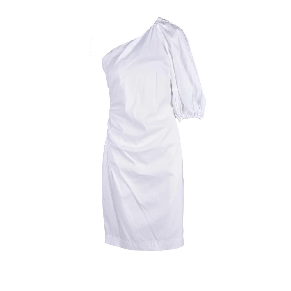 ACCESS FASHION White Cotton Stretch Dress